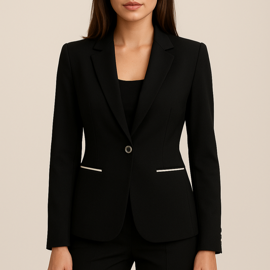 Elegante Blazer Nero da Donna con Taglio Slim – Giacca Formale per Ufficio e Occasioni Speciali